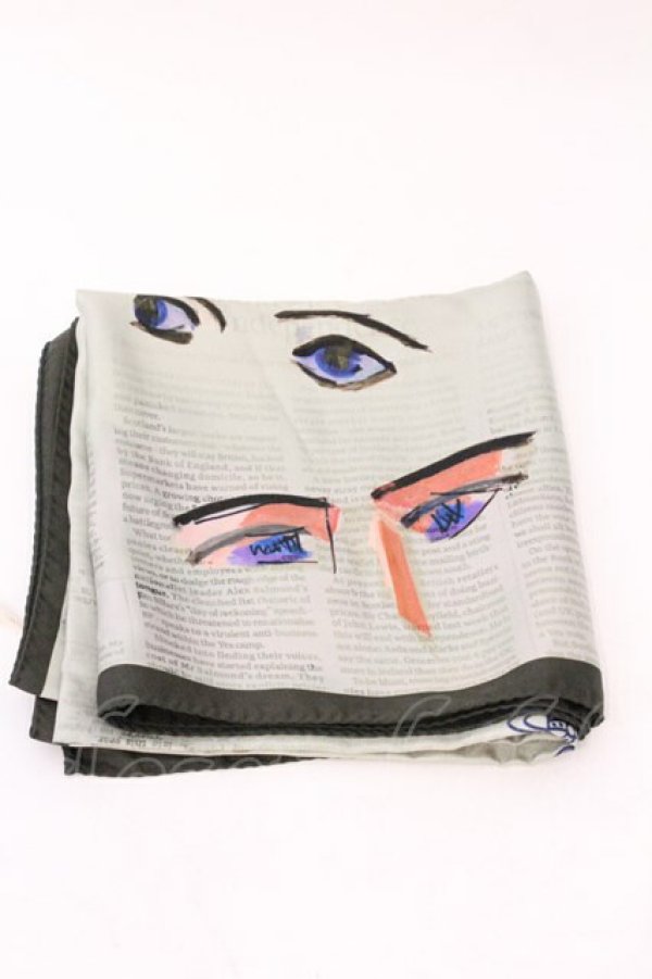 画像2: ヴィヴィアンウエストウッド 中古 / Vivienne’S EYE BAND シルクハンカチ  グリーン  O-26-03-08-098-gd-YM-OS (2)