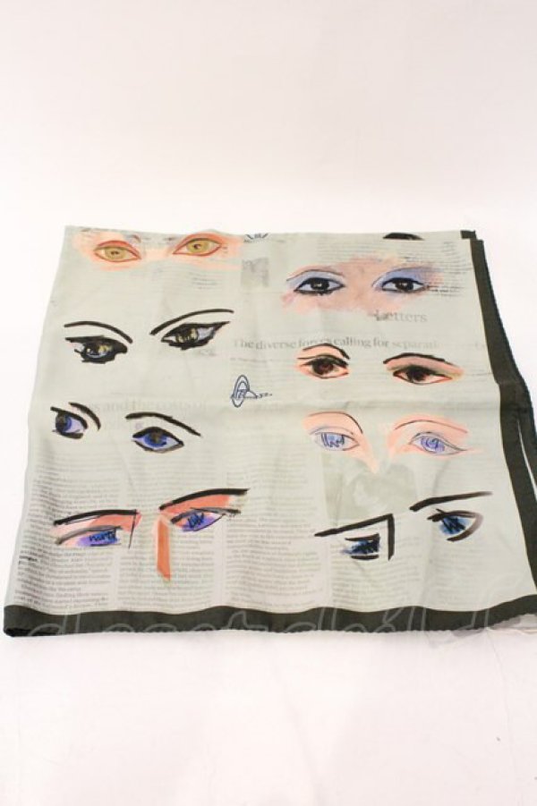 画像3: ヴィヴィアンウエストウッド 中古 / Vivienne’S EYE BAND シルクハンカチ  グリーン  O-26-03-08-098-gd-YM-OS (3)