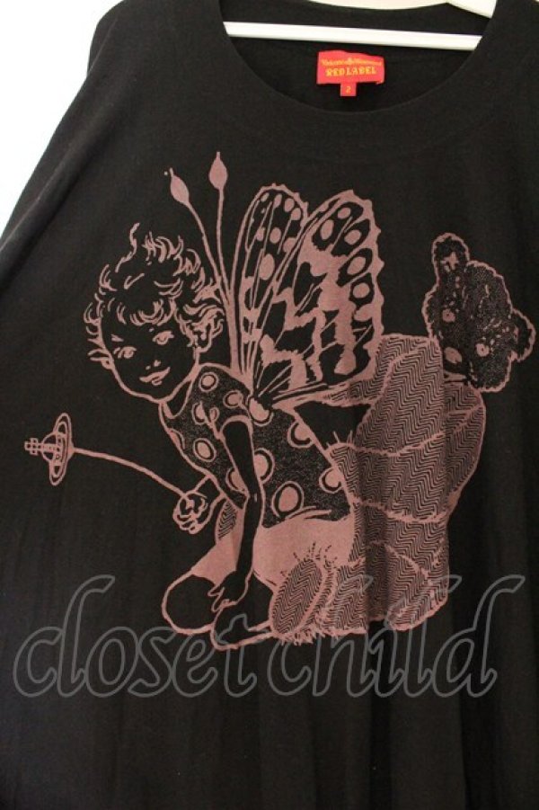 画像2: ヴィヴィアンウエストウッド 中古 / フェアリーベアドルマンカットソー 2 ブラック  O-26-03-08-015-to-YM-OS (2)