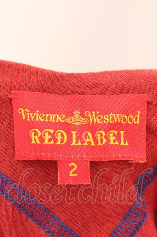 画像5: ヴィヴィアンウエストウッド 中古 / セーフティーピンプリント変形カットワンピース 2 レッド  O-26-03-08-016-op-YM-OS (5)