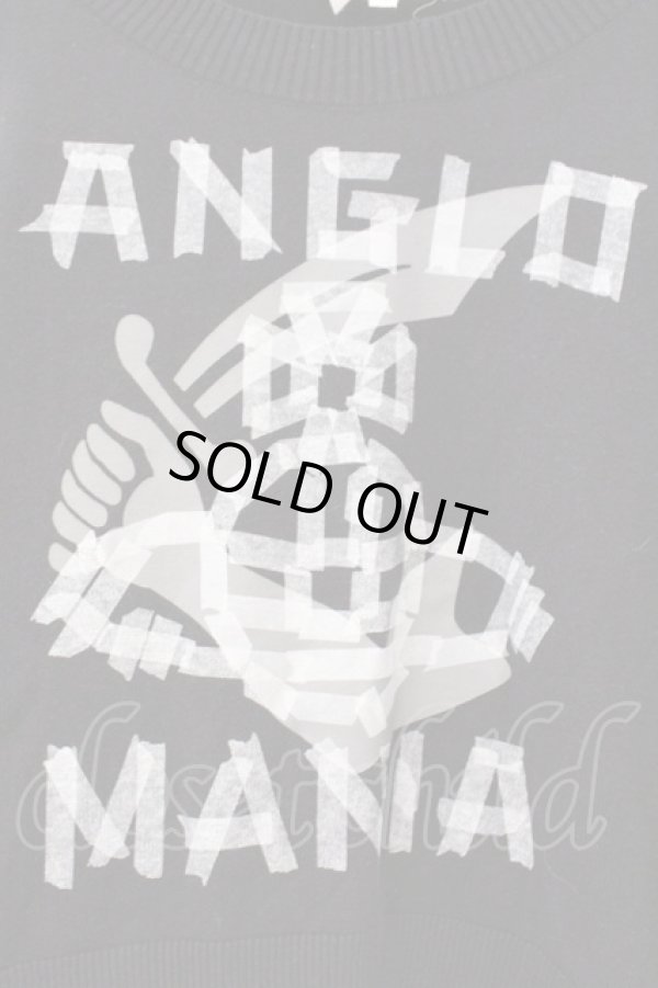 画像2: ANGLOMANIA 中古 / ロゴプリントスリットニットソー 38 ブラック  O-26-03-08-017-to-YM-OS (2)