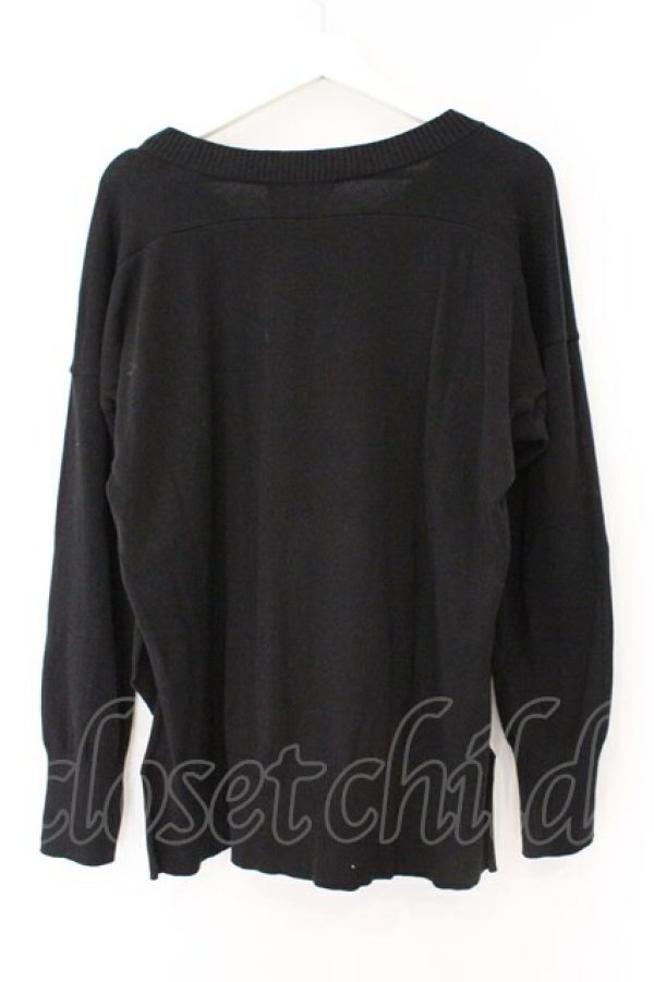 画像4: ANGLOMANIA 中古 / ロゴプリントスリットニットソー 38 ブラック  O-26-03-08-017-to-YM-OS (4)