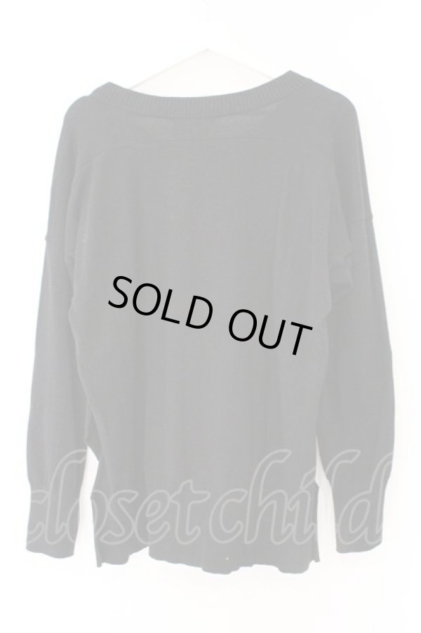 画像4: ANGLOMANIA 中古 / ロゴプリントスリットニットソー 38 ブラック  O-26-03-08-017-to-YM-OS (4)