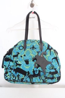 Vivienne Westwood / ヴィヴィアンウエストウッド ■ バンダナフラワー 2wayバッグ レザー ネイビー バッグ / バック / BAG / 鞄 / カバン ブランド 中古 [0990008848] バッグ - ヴィヴィアンウェストウッド古着専門店 | closet child