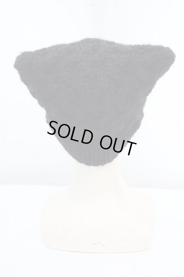 画像5: ヴィヴィアンウエストウッド 中古 / キャットイヤーニットキャップ  ブラック  O-26-03-15-017-ha-YM-OS (5)