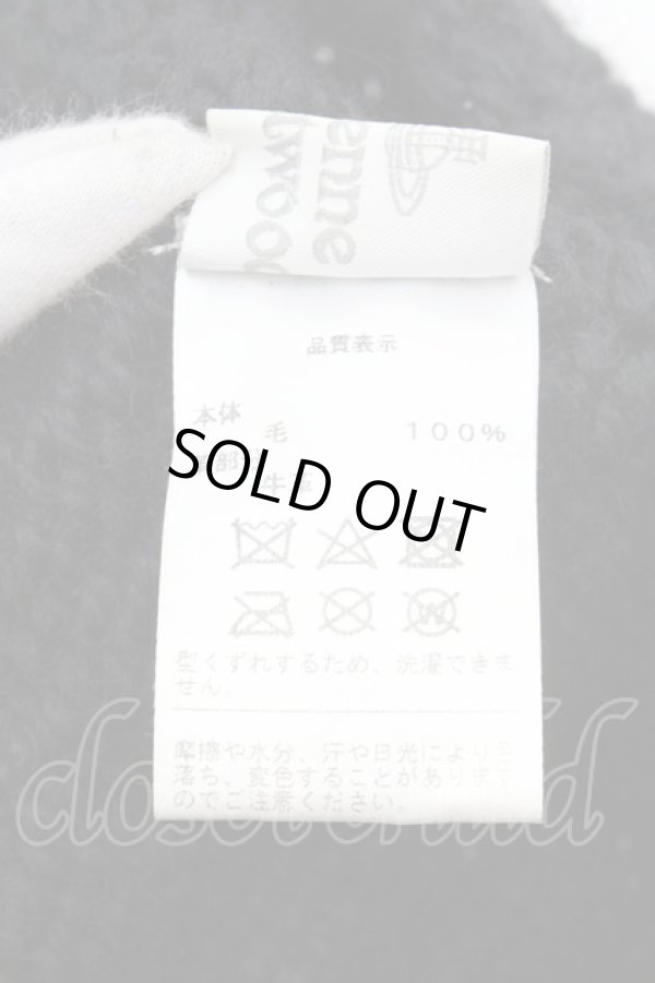 画像6: ヴィヴィアンウエストウッド 中古 / キャットイヤーニットキャップ  ブラック  O-26-03-15-017-ha-YM-OS (6)