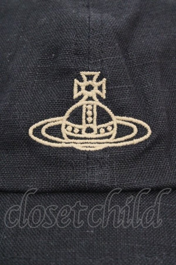 画像2: ヴィヴィアンウエストウッド 中古 / LONDONリップストップキャップ  ブラック  O-26-03-15-018-ha-IG-OS (2)