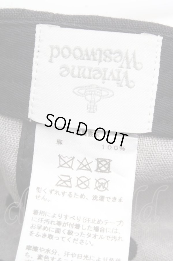 画像5: ヴィヴィアンウエストウッド 中古 / LONDONリップストップキャップ  ブラック  O-26-03-15-018-ha-IG-OS (5)