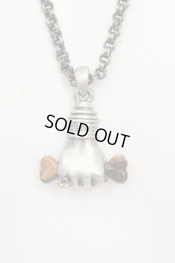 画像2: ヴィヴィアンウエストウッド 中古 / Hand and Bone ペンダント（ハンドアンドボーン）  シルバーｘブラウン  O-26-03-15-019-ac-YM-OS (2)
