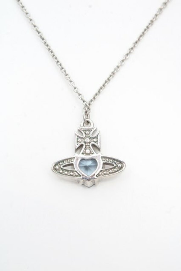 画像2: ヴィヴィアンウエストウッド 中古 / ARIELLAネックレス  シルバー×ブルー  O-26-03-15-020-nl-IG-OS (2)