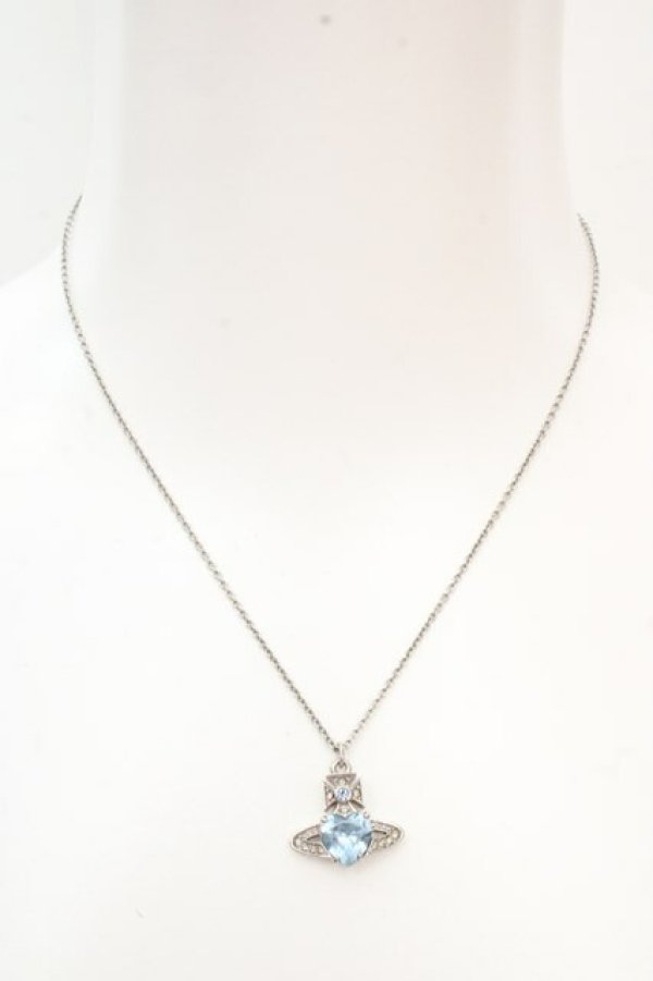 画像3: ヴィヴィアンウエストウッド 中古 / ARIELLAネックレス  シルバー×ブルー  O-26-03-15-020-nl-IG-OS (3)