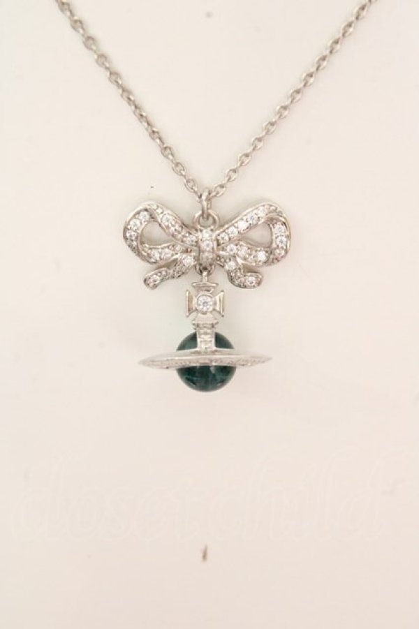 画像2: ヴィヴィアンウエストウッド 中古 / Octavieネックレス  シルバー×ブルー  O-26-03-15-021-nl-IG-OS (2)