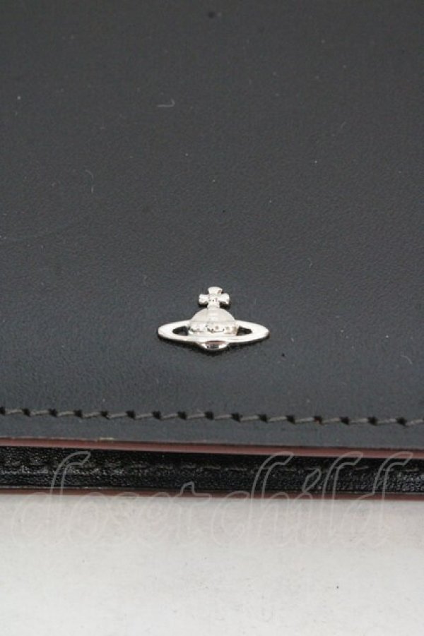 画像2: ヴィヴィアンウエストウッド 中古 / SIMPLE TINY ORB カードケース  ブラック×レッド  O-26-03-15-027-gd-IG-OS (2)