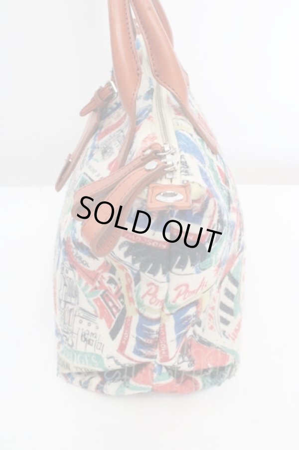 画像4: ヴィヴィアンウエストウッド 中古 / トラベル柄フェルトバッグ  アイボリー×マルチ×オレンジ  O-26-03-15-003-ba-IG-ZH (4)