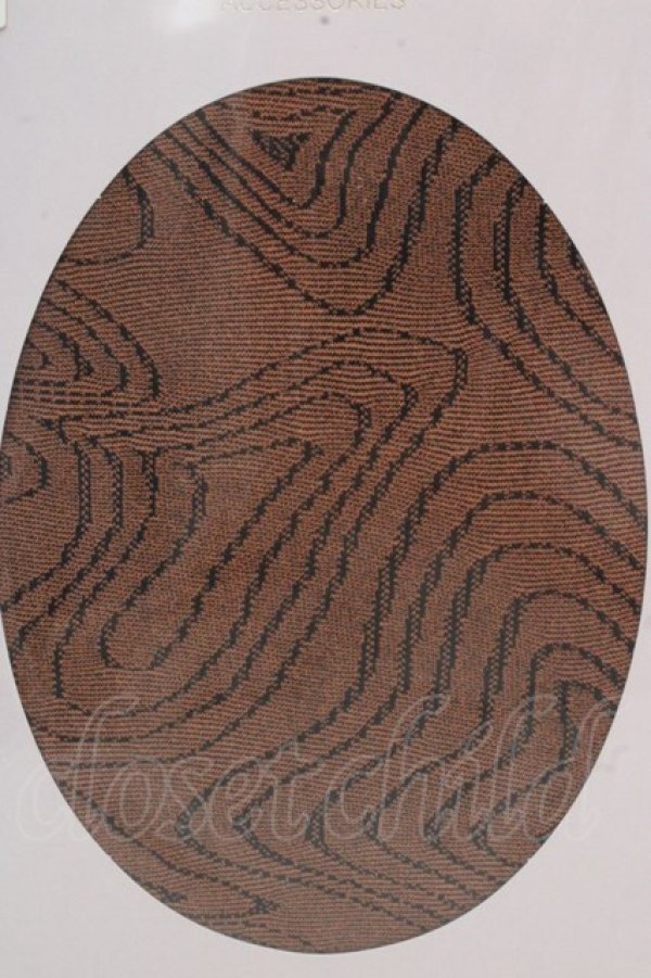 画像2: ヴィヴィアンウエストウッド 中古 / モアレオーブタイツ M-L ブラックブラウン  O-26-03-15-043-gd-YM-OS (2)