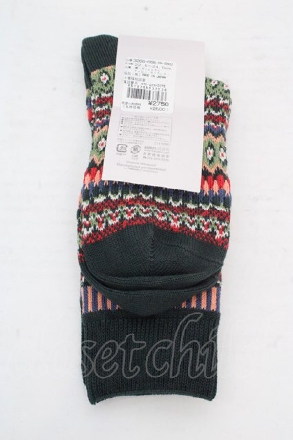 画像3: ヴィヴィアンウエストウッド 中古 / ニットリブソックス 22.5-24.5cm グリーン  O-26-03-15-049-gd-YM-OS (3)