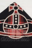 画像2: ヴィヴィアンウエストウッド 中古 / ハンカチーフ  ブラック×レッドチェック オーブ柄  O-26-03-15-054-gd-IG-OS (2)