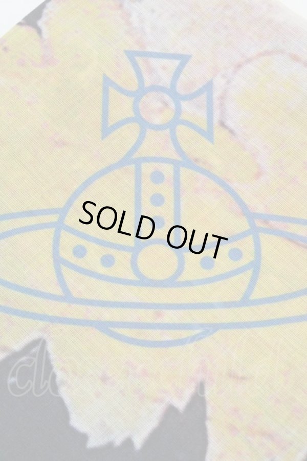 画像2: ヴィヴィアンウエストウッド 中古 / カーピフラワー　ハンカチーフ  ブラックｘブルーオーブ  O-26-03-15-055-gd-YM-OS (2)