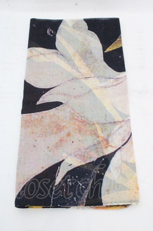 画像3: ヴィヴィアンウエストウッド 中古 / カーピフラワー　ハンカチーフ  ブラックｘブルーオーブ  O-26-03-15-055-gd-YM-OS (3)