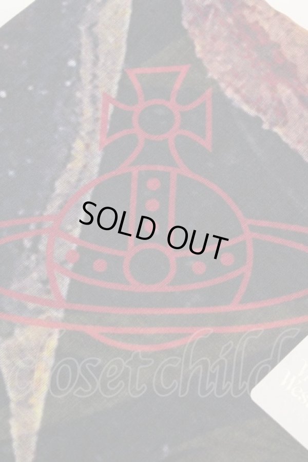 画像2: ヴィヴィアンウエストウッド 中古 / カーピフラワー　ハンカチーフ  ブラックｘレッドオーブ  O-26-03-15-056-gd-YM-OS (2)