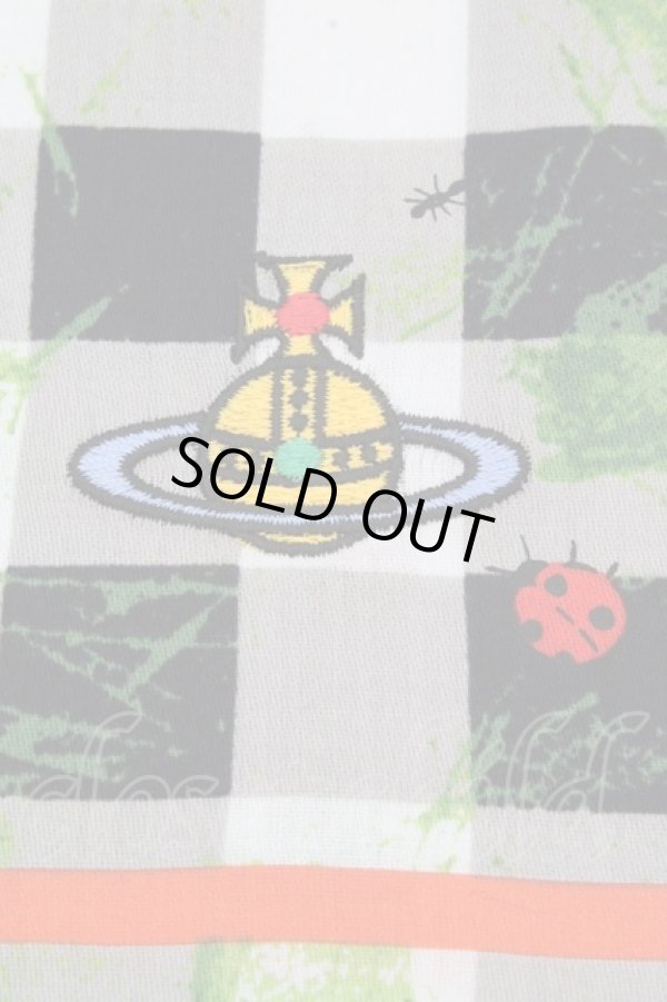 画像2: ヴィヴィアンウエストウッド 中古 / ハンカチーフ  ギンガム　スカラップ縁  O-26-03-15-058-gd-YM-OS (2)