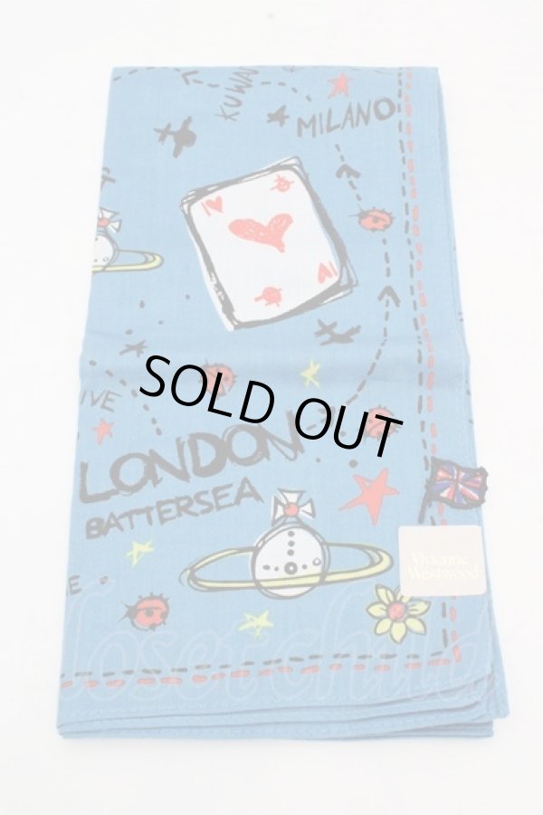 画像3: ヴィヴィアンウエストウッド 中古 / ピクニック　ハンカチーフ  ブルー  O-26-03-15-059-gd-YM-OS (3)