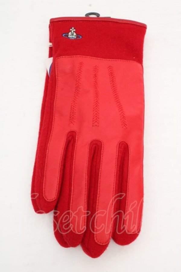 画像3: ヴィヴィアンウエストウッド MAN 中古 / ラムレザーグローブ  レッド  O-26-03-15-065-gd-YM-OS (3)