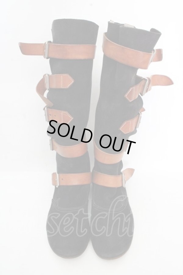 画像2: ヴィヴィアンウエストウッド 中古 / スエードパイレーツブーツ 39（24.5cm） ブラックｘブラウン  O-26-03-15-067-sh-YM-OS (2)