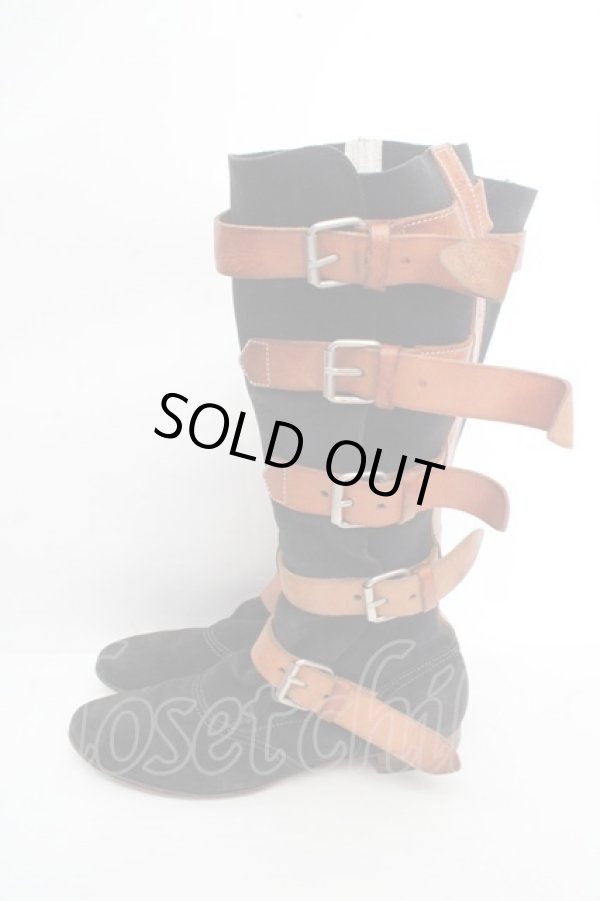 画像3: ヴィヴィアンウエストウッド 中古 / スエードパイレーツブーツ 39（24.5cm） ブラックｘブラウン  O-26-03-15-067-sh-YM-OS (3)