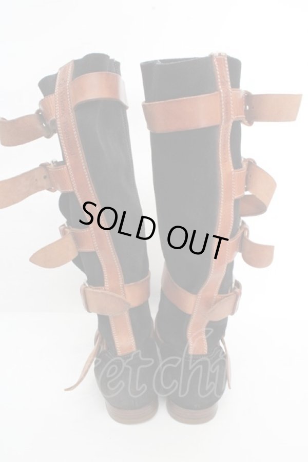 画像5: ヴィヴィアンウエストウッド 中古 / スエードパイレーツブーツ 39（24.5cm） ブラックｘブラウン  O-26-03-15-067-sh-YM-OS (5)