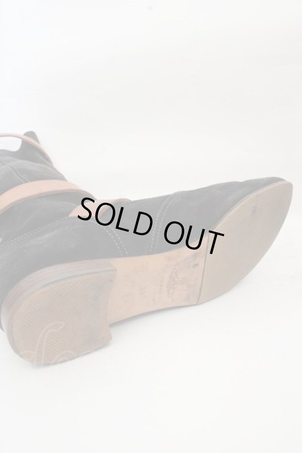 画像8: ヴィヴィアンウエストウッド 中古 / スエードパイレーツブーツ 39（24.5cm） ブラックｘブラウン  O-26-03-15-067-sh-YM-OS (8)