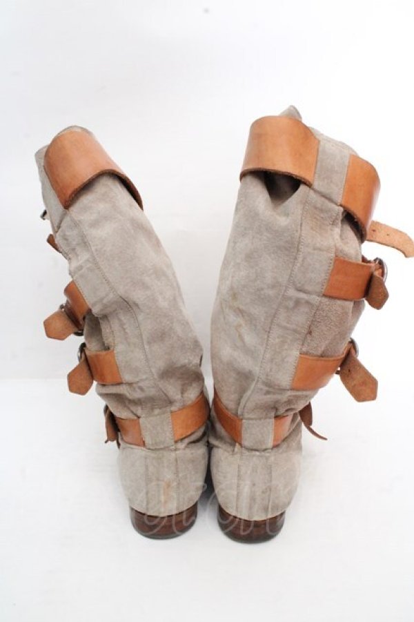 画像5: ヴィヴィアンウエストウッド 中古 / スウェードパイレーツブーツ アウトソール25cm グレーｘブラウン  O-26-03-15-068-ac-YM-OS (5)