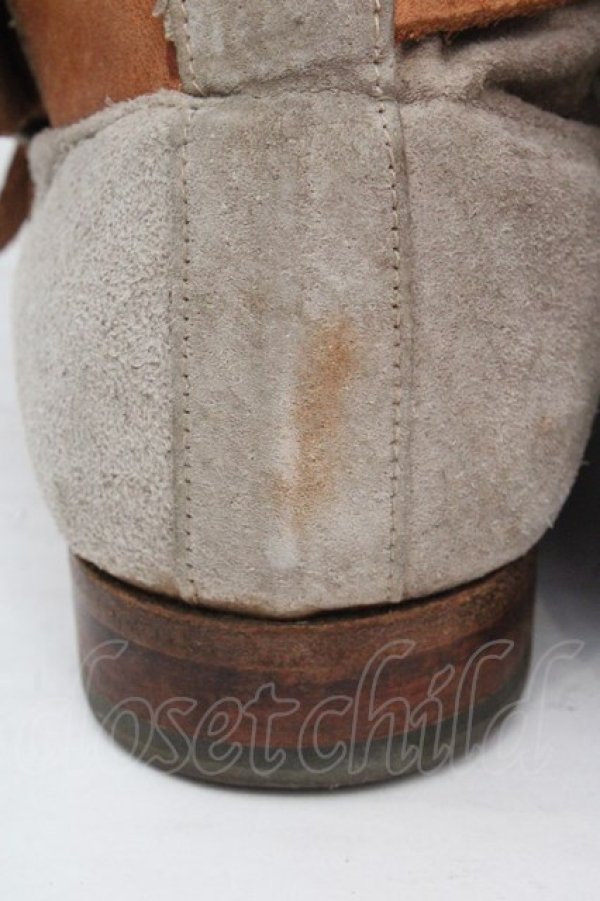 画像6: ヴィヴィアンウエストウッド 中古 / スウェードパイレーツブーツ アウトソール25cm グレーｘブラウン  O-26-03-15-068-ac-YM-OS (6)