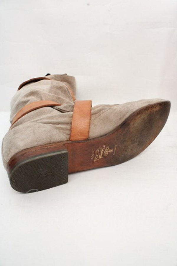 画像8: ヴィヴィアンウエストウッド 中古 / スウェードパイレーツブーツ アウトソール25cm グレーｘブラウン  O-26-03-15-068-ac-YM-OS (8)