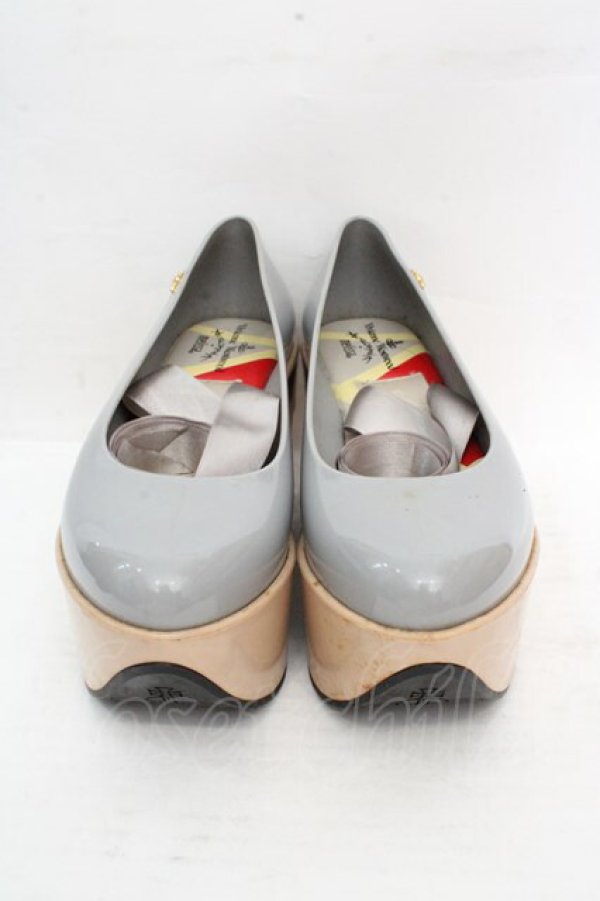 画像2: ヴィヴィアンウエストウッド×Melissa 中古 / メリッサロッキンホースバレリーナ 22cm グレー  O-26-03-15-070-sh-YM-OS (2)