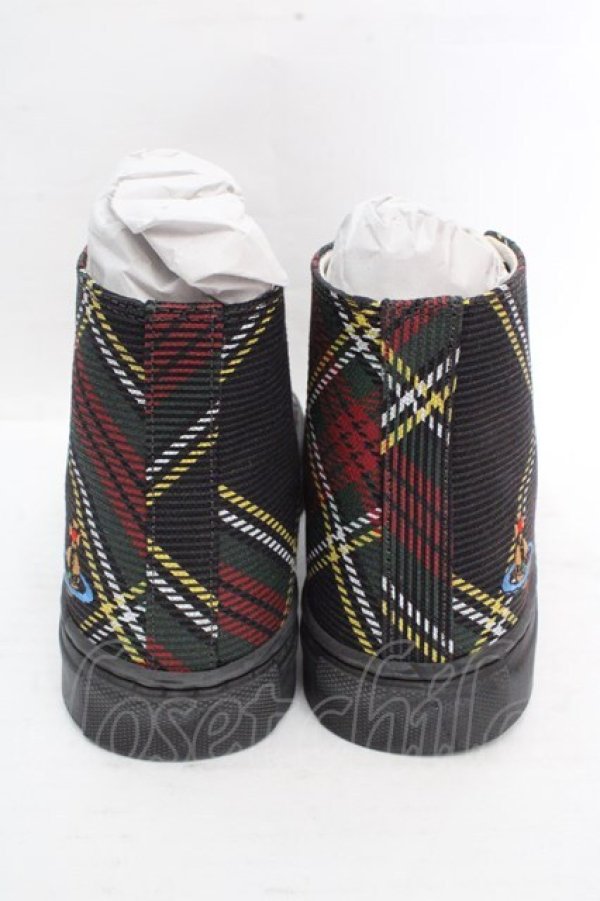 画像5: ヴィヴィアンウエストウッド 中古 / PLIMSOLL HIGH TOPスニーカー（プリムソールハイトップ） 38（24cm） マルチ  O-26-03-15-071-sh-YM-OS (5)