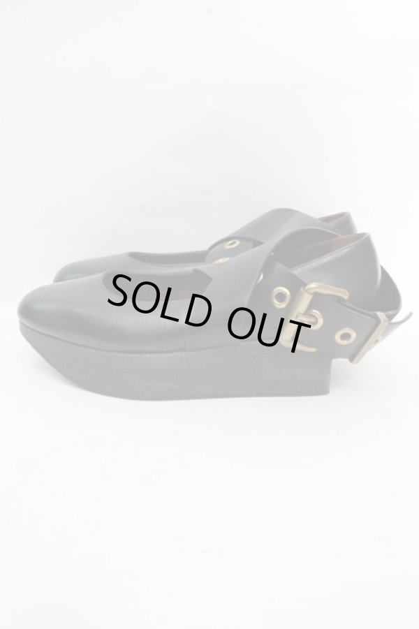 画像4: ヴィヴィアンウエストウッド 中古 / BUCKLE BALERINA CALF シューズ 37（23.5cm） ブラック  O-26-03-15-074-sh-YM-OS (4)
