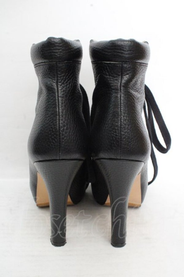 画像5: ヴィヴィアンウエストウッド 中古 / レースアップヒールブーツ 38（24cm） ブラック  O-26-03-15-075-sh-YM-OS (5)