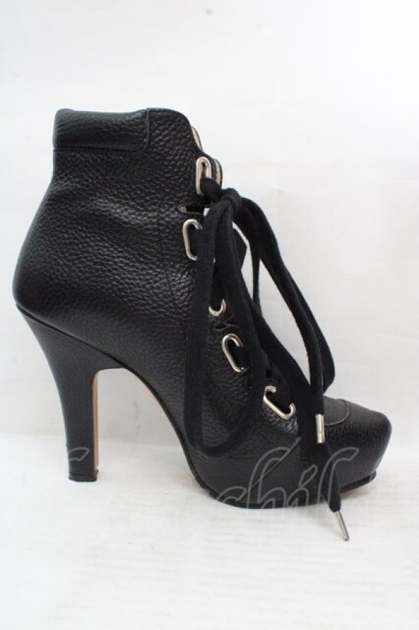 画像7: ヴィヴィアンウエストウッド 中古 / レースアップヒールブーツ 38（24cm） ブラック  O-26-03-15-075-sh-YM-OS (7)