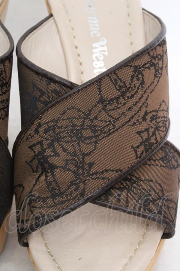 画像3: ヴィヴィアンウエストウッド 中古 / オーブ柄ミュール 35 ブラウン  O-26-03-15-077-sh-IG-OS (3)