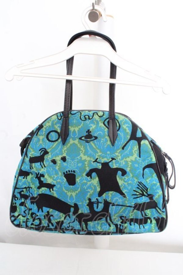 画像5: ヴィヴィアンウエストウッド 中古 / ケイブマンハンドバッグ  ブルー  O-26-03-15-001-ba-YM-OS (5)