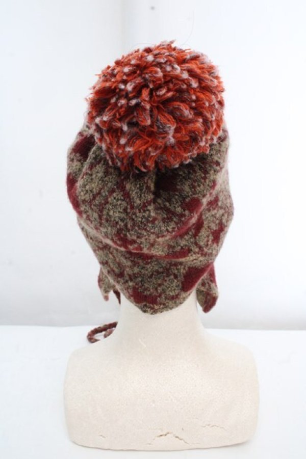 画像5: ヴィヴィアンウエストウッド 中古 / アイコンモチーフポンポン付キニット帽  ブラウン系  O-26-03-15-013-ha-IG-OS (5)