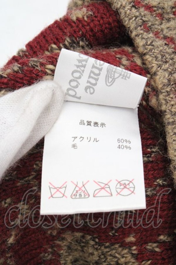 画像6: ヴィヴィアンウエストウッド 中古 / アイコンモチーフポンポン付キニット帽  ブラウン系  O-26-03-15-013-ha-IG-OS (6)