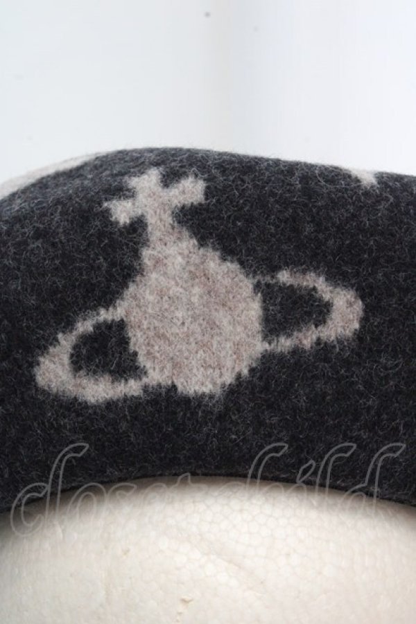 画像2: ヴィヴィアンウエストウッド 中古 / ORBS AND STARS バスクベレー帽  グレー  O-26-03-15-014-ha-YM-OS (2)
