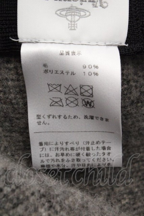 画像6: ヴィヴィアンウエストウッド 中古 / ORBS AND STARS バスクベレー帽  グレー  O-26-03-15-014-ha-YM-OS (6)