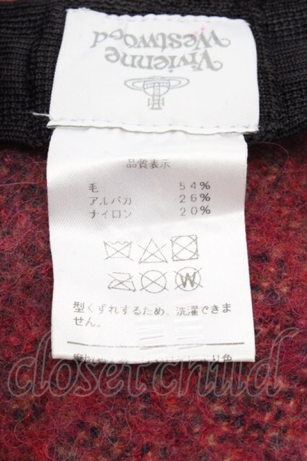 画像6: ヴィヴィアンウエストウッド 中古 / アルパカタータンベレー帽  レッド  O-26-03-15-016-gd-YM-OS (6)