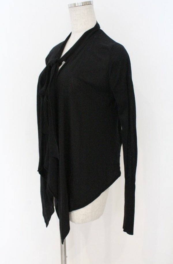画像4: ヴィヴィアンウエストウッド 中古 / リボンタイ前下ガリカーディガン 2 ブラック  O-26-03-22-019-to-YM-OS (4)