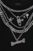 画像2: ヴィヴィアンウエストウッド Anglomania and Lee 中古 / ネックレスプリントTシャツ XS ブラック  O-26-03-22-022-ts-YM-OS (2)