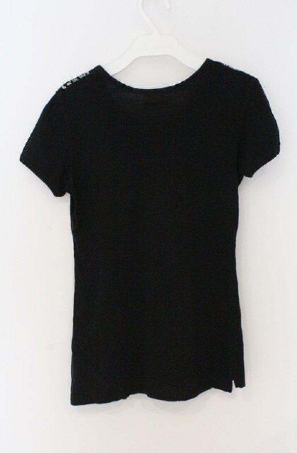 画像4: ヴィヴィアンウエストウッド Anglomania and Lee 中古 / ネックレスプリントTシャツ XS ブラック  O-26-03-22-022-ts-YM-OS (4)