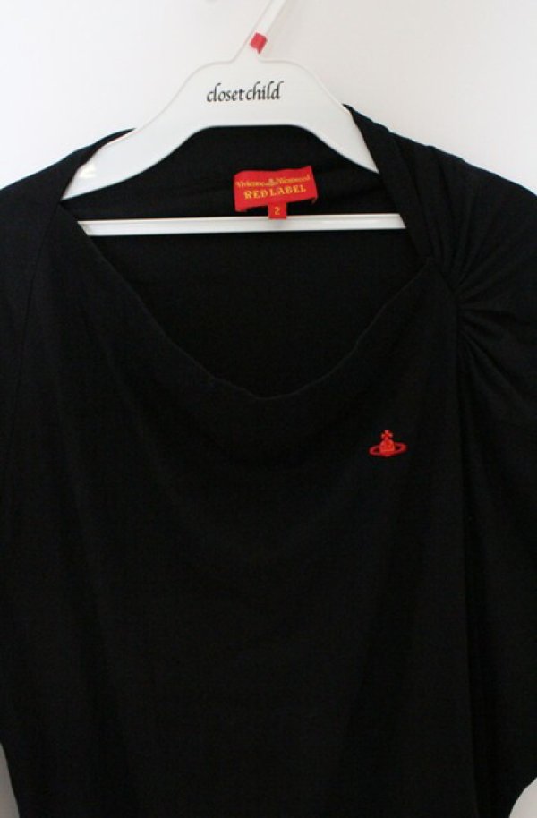 画像2: ヴィヴィアンウエストウッド 中古 / 単色オーブ刺繍カットソー 2 ブラック  O-26-03-22-023-to-YM-OS (2)